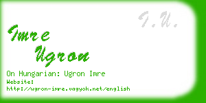 imre ugron business card